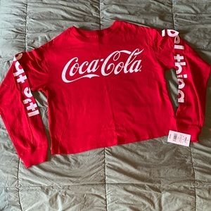NWT Coca-Cola long sleeve cropped T-shirt